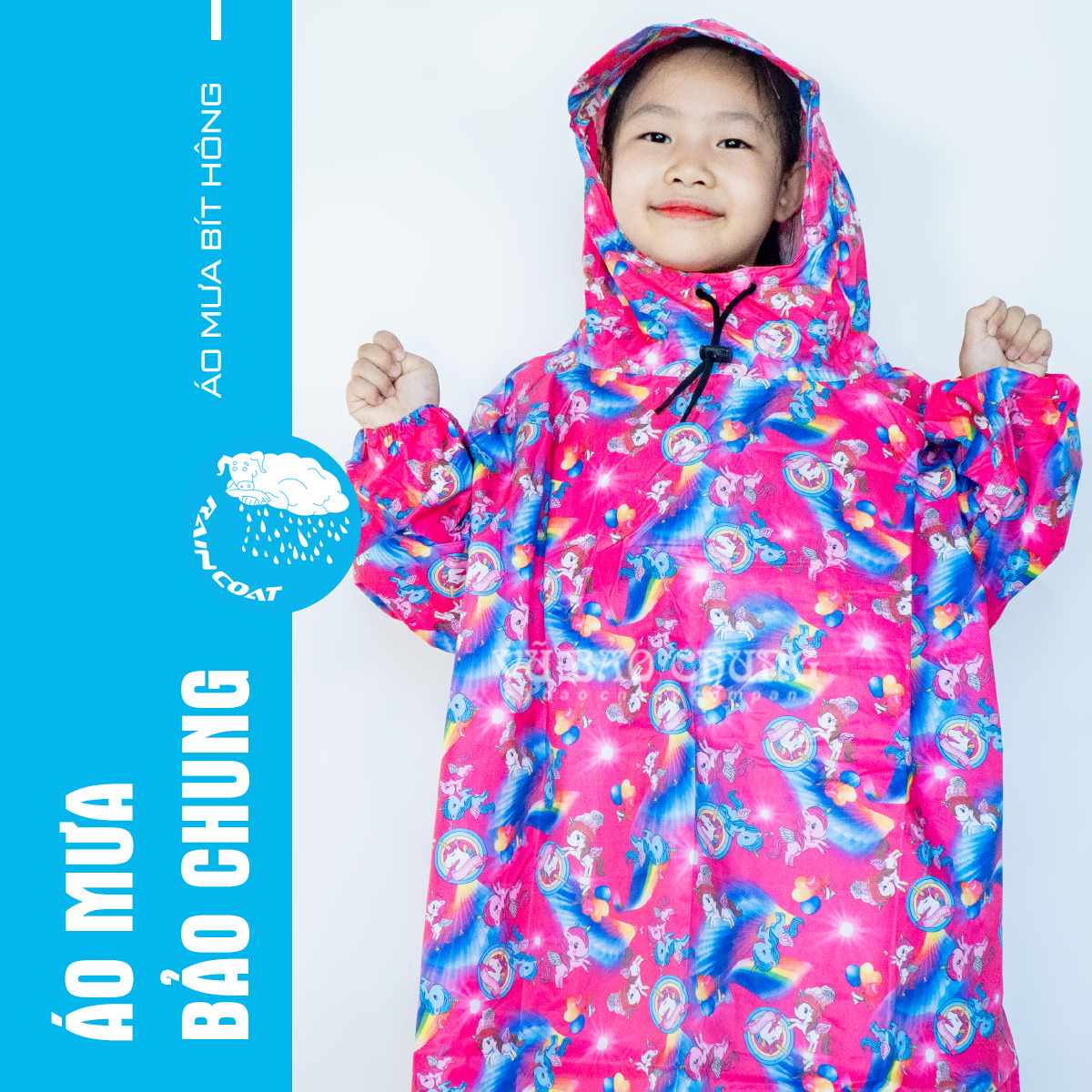 Áo Mưa Bít Hông Trẻ Em-BH03 - Ảnh 2
