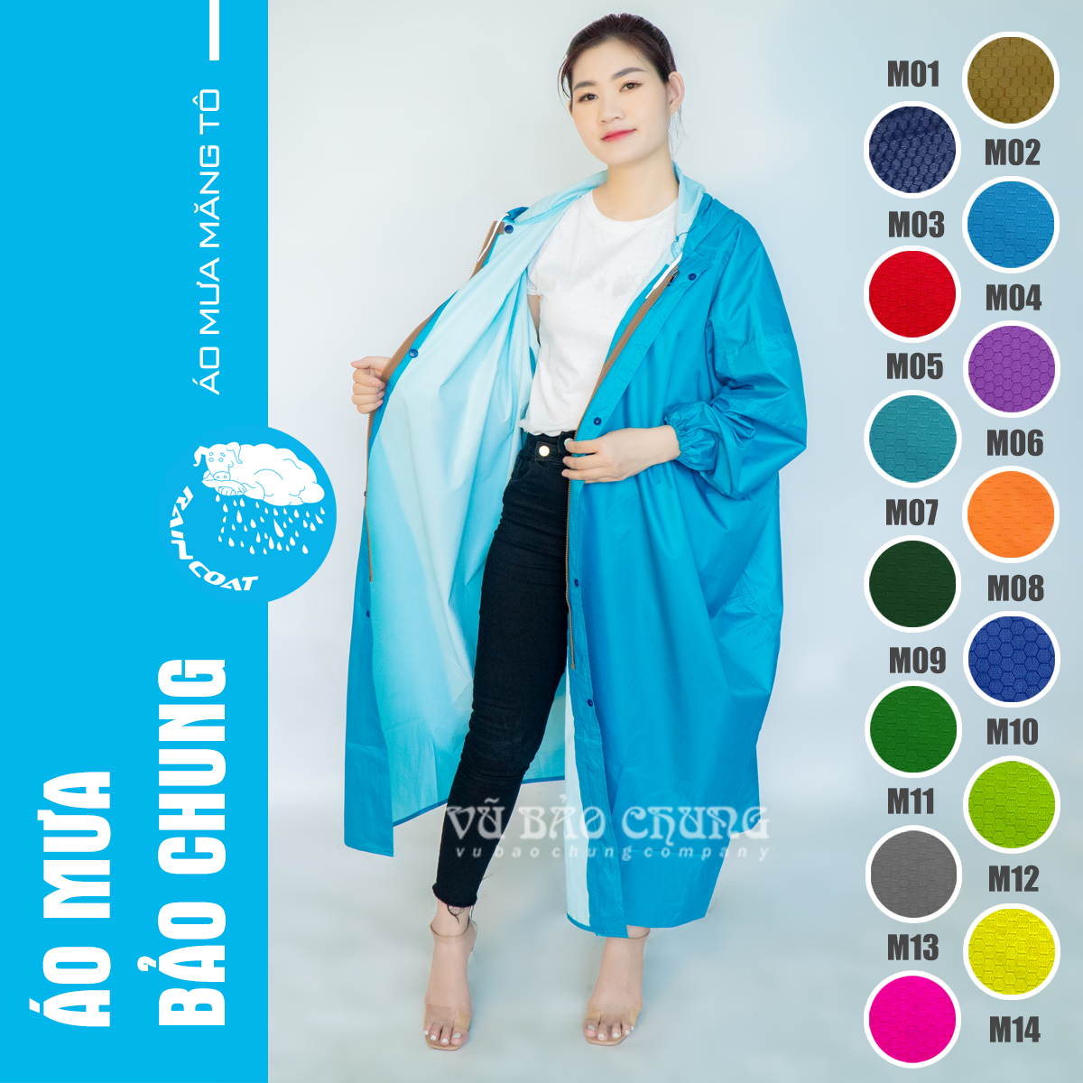 áo mưa dây kéo